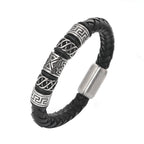 Woven Cattle Leather Bracelet for Men