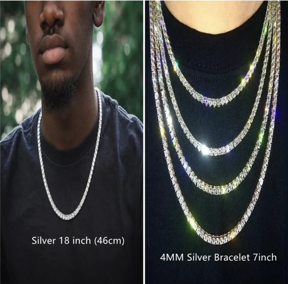 Electroplated Metal Link Chain Men's Necklace