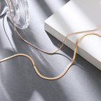 Gold Alloy Multi-Layered Snake Bone Women's Necklace