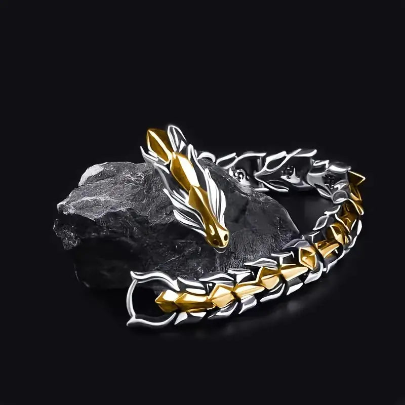 Vintage Dragon Head Alloy Men's Bracelet