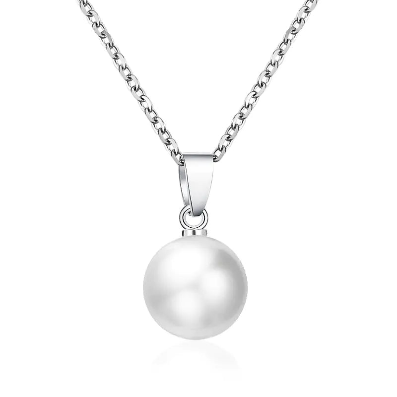 Pearl Women's Necklace with Beaded Pendant