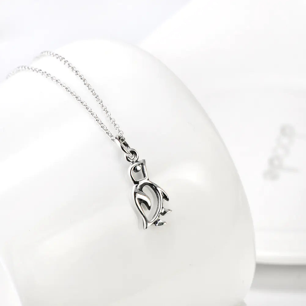 Sterling Silver Elegance Bird Pendant Necklace