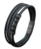 Genuine Leather Multi-Layer Braided Men's Bracelet