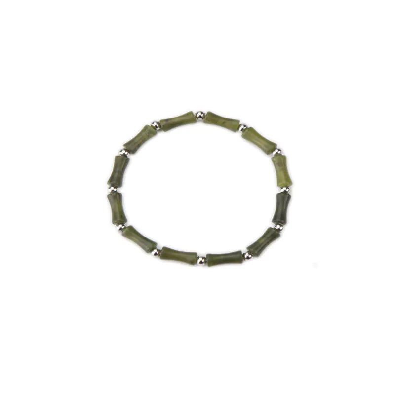 Jade Bamboo Beaded Bracelet for Men