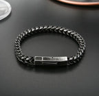 316L Stainless Steel Curved Link Chain Men's Bracelet