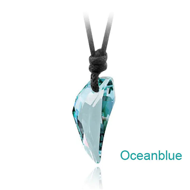Stylish Wolf Tooth Crystal Necklace for Men