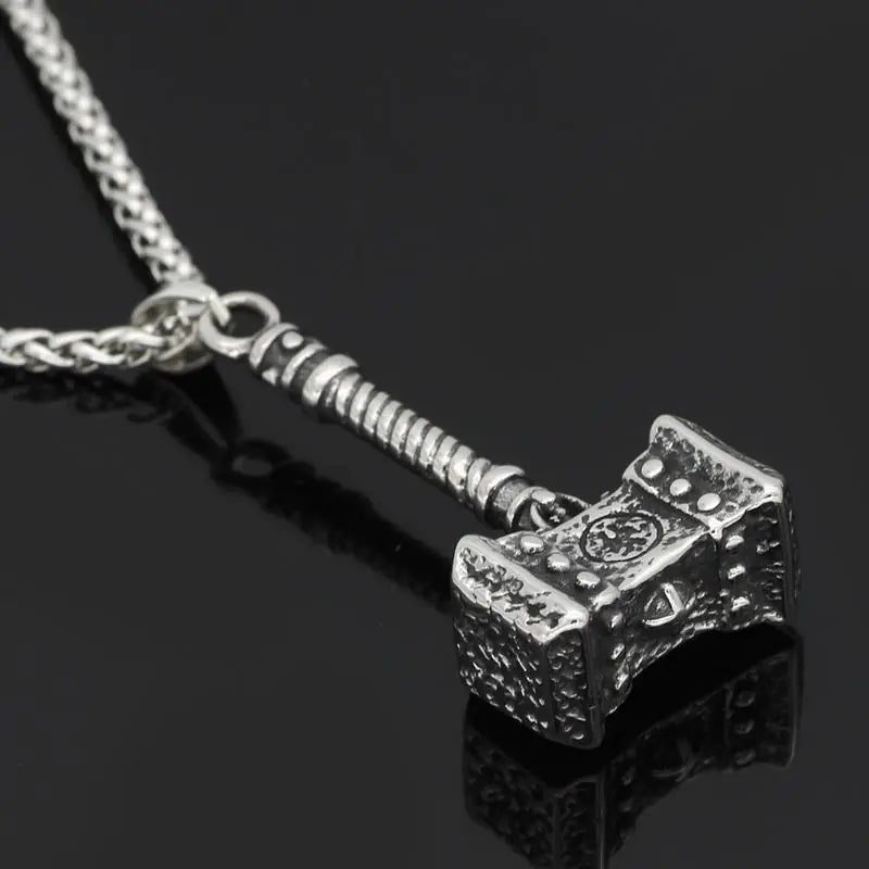 Thor's Hammer Titanium Steel Necklace for Men