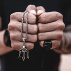 Men's Triton Pendant Necklace in Titanium Steel