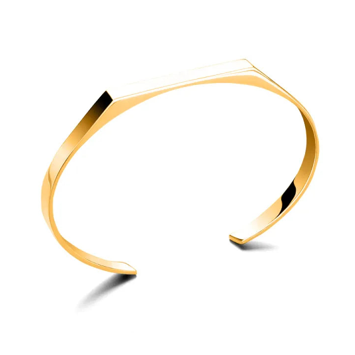 Geometric Stainless Steel Luxury Men's Cuff Bracelet