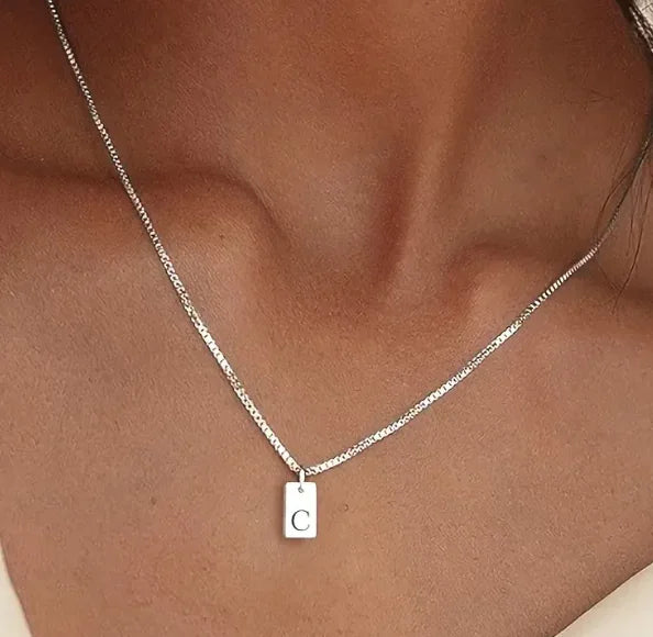 Alphabetical Titanium Steel Women's Chain Pendant Necklace