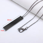 Long Metal Chain Pendant Necklace for Men and Women