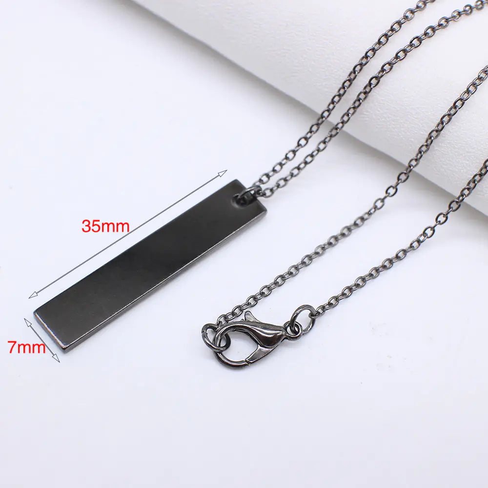 Long Metal Chain Pendant Necklace for Men and Women