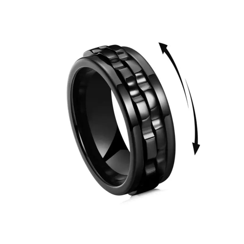 Titanium Spinner Fidget Ring for Men
