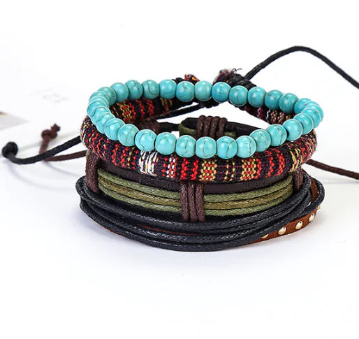 Vintage Cowhide Wristband Men's Bracelet Collection