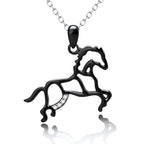Women's Necklace with Horse Pendant in 925 Silver