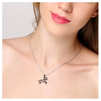 Women's Necklace with Horse Pendant in 925 Silver