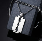 Men's Stainless Steel Blade Razor Pendant