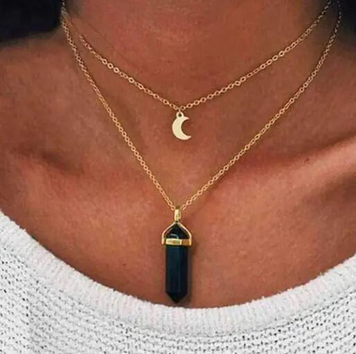Moon Stone Pendant Necklace for Women