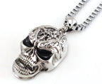 3D Skull Pendant Box Chain Men's Pendant