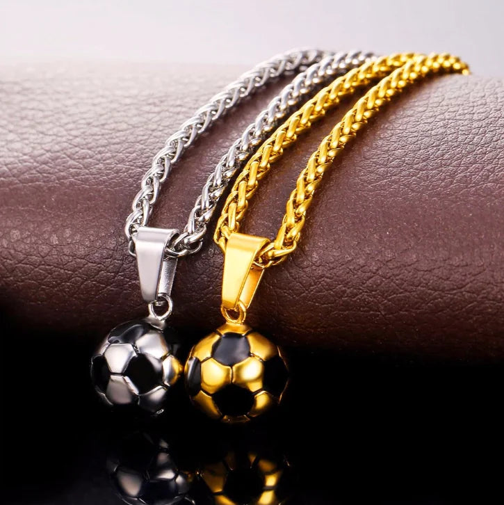 Men's Stainless Steel Football Pendant