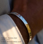 Cold Wind 18K Gold Platinum Adjustable Men's Cuff Bracelet