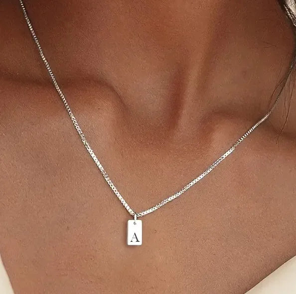 Alphabetical Titanium Steel Women's Chain Pendant Necklace