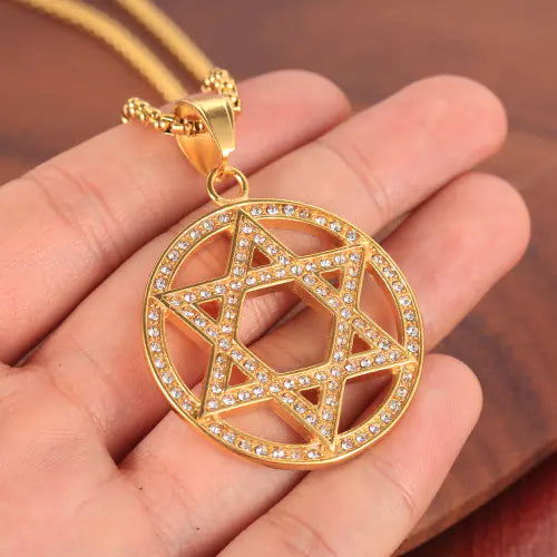 Golden Hexagram Star Luxury Men's Pendant