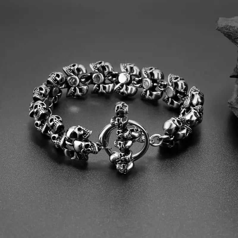 Vintage Gothic Metal Punk Chain Men's Bracelet
