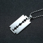 Men's Stainless Steel Blade Razor Pendant