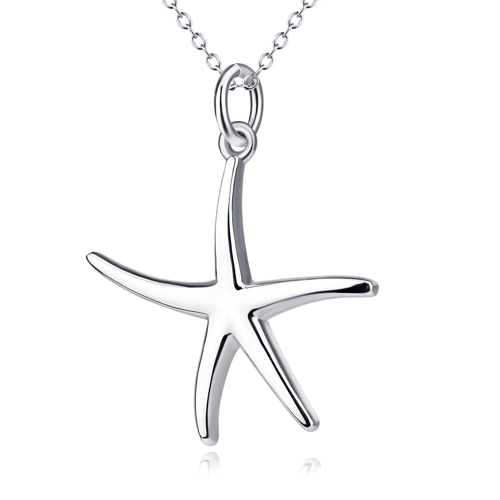 Starfish 925 Sterling Silver Women's Pendant Necklace,