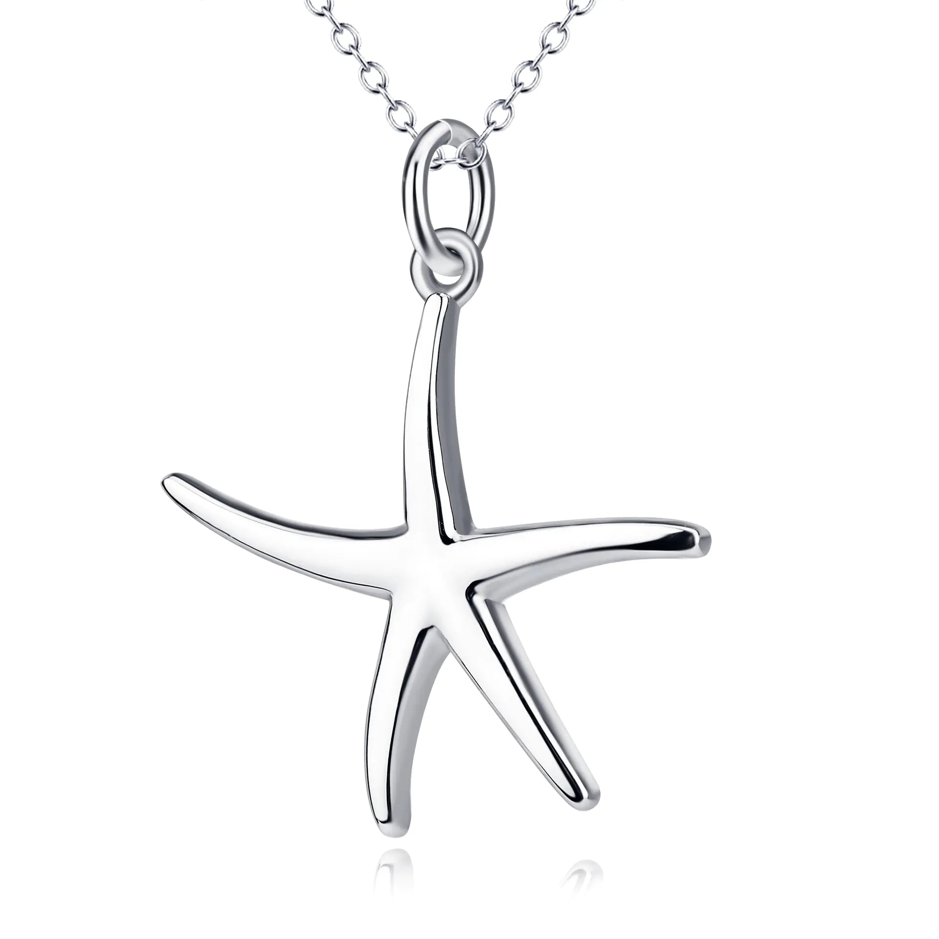 Starfish 925 Sterling Silver Women's Pendant Necklace,