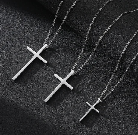 Titanium Steel Cross Necklace for Men's
