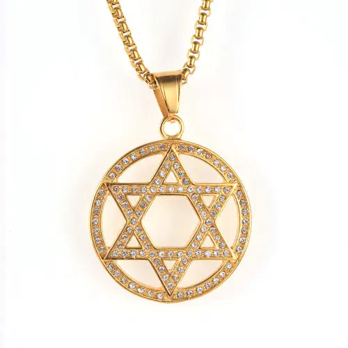 Golden Hexagram Star Luxury Men's Pendant