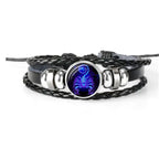 Zodiac Constellation Braided Leather Bracelet