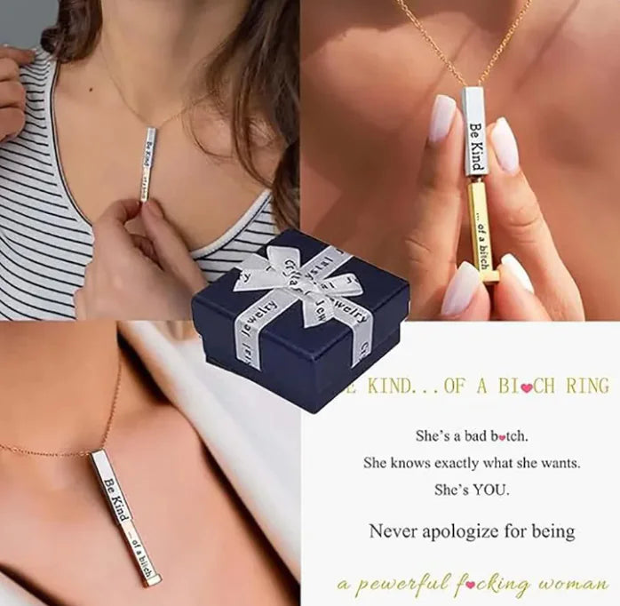 Be Kind Women's Necklace With Hidden Information