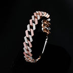 14mm Miami Cuban Link Zircon Rock Style Men's Bracelet