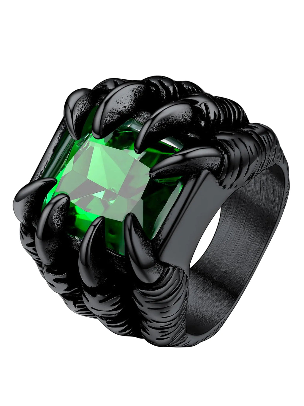 Chunky Dragon Claw Punk Black Ring