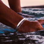 Cold Wind 18K Gold Platinum Adjustable Men's Cuff Bracelet