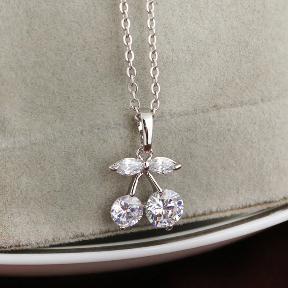 Cherry Zircon Women's Necklace and Choker Chain