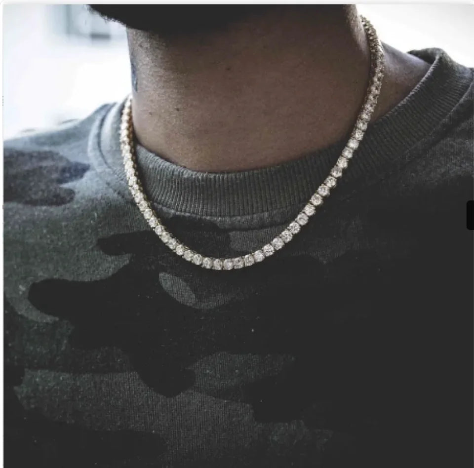 Electroplated Metal Link Chain Men's Necklace