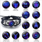 Zodiac Constellation Braided Leather Bracelet