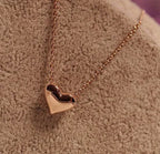 Korean Style Women's Necklace with Heart Pendant