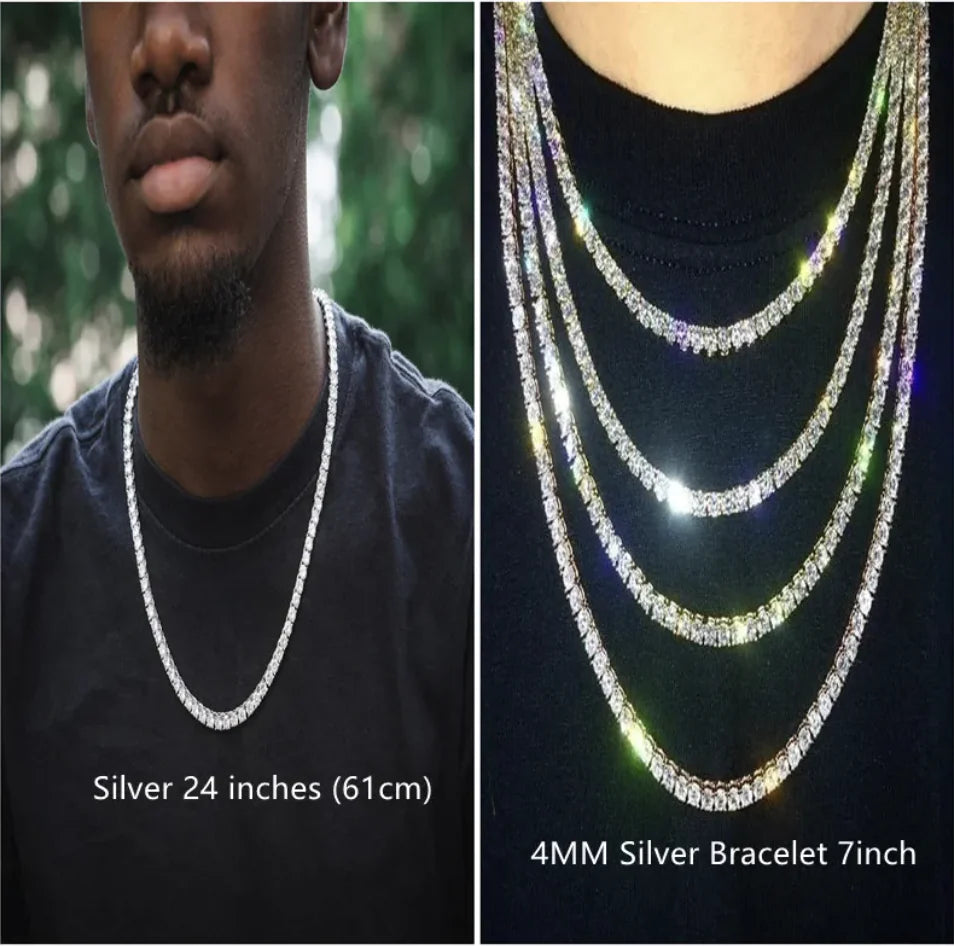 Electroplated Metal Link Chain Men's Necklace