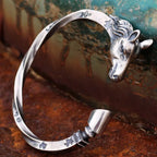 Handmade Sterling Silver Horse Head Men's Cuff Bracelet