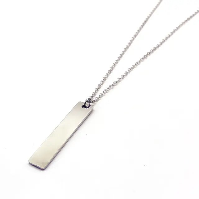 Long Metal Chain Pendant Necklace for Men and Women