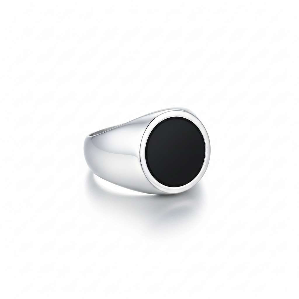 The Black Onyx Signet Ring for Men