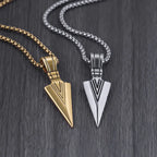 Men's Arrow Titanium Steel Necklace with Stainless Pendant