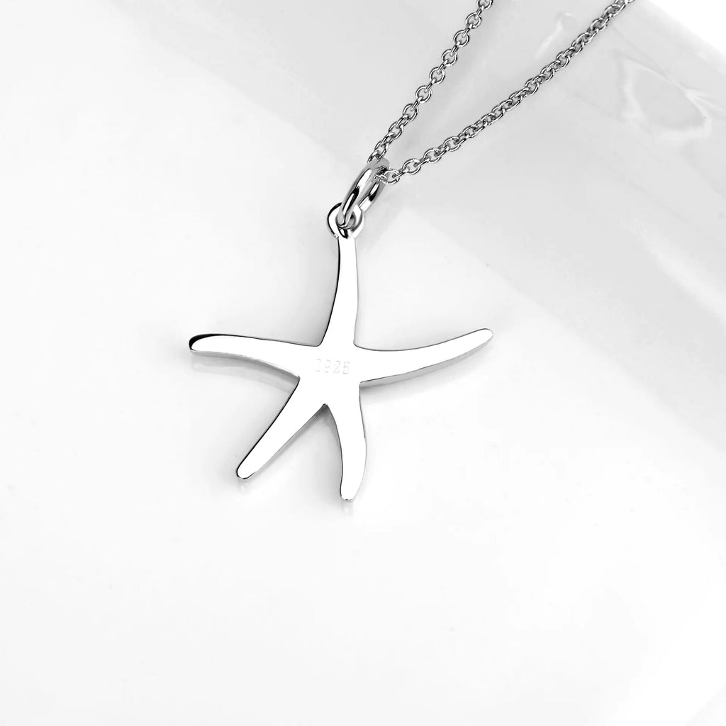 Starfish 925 Sterling Silver Women's Pendant Necklace,
