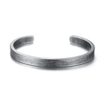 Vintage Retro Gray Stainless Steel Cuff Bracelet
