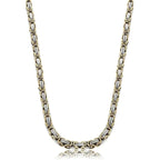 8MM 60CM Men's Byzantine Necklace in Gold Stainless Steel